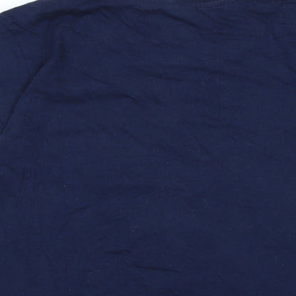 Womens UK Size M Disney Blue Basic T-Shirt