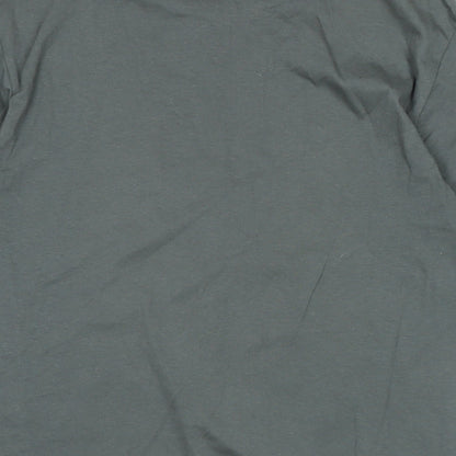 Stranger things Mens Grey Cotton T-Shirt Size M Crew Neck - Logo - Hellofire club