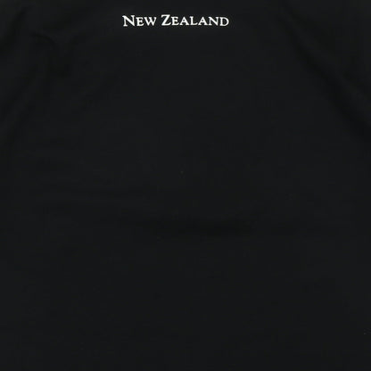 Kiwi Silver Mens Black Polyester T-Shirt Size S Mock Neck - Logo