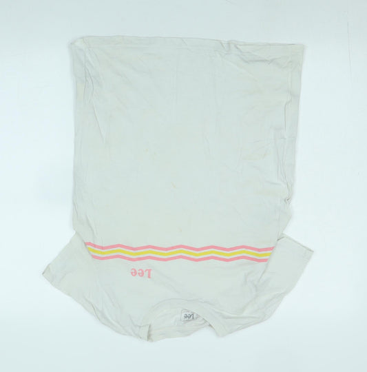 Womens UK Size M Lee White Basic T-Shirt