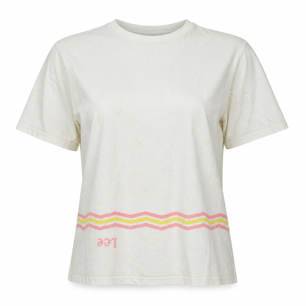 Womens UK Size M Lee White Basic T-Shirt