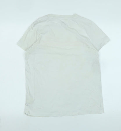 Womens UK Size M Lee White Basic T-Shirt