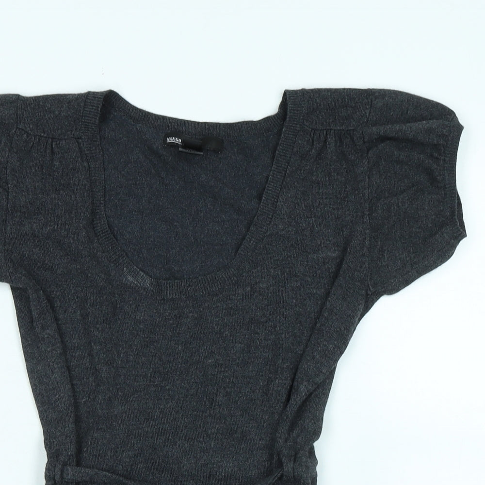 Womens UK Size S Mango Grey Pullover Jumper