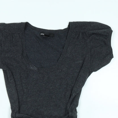 Womens UK Size S Mango Grey Pullover Jumper