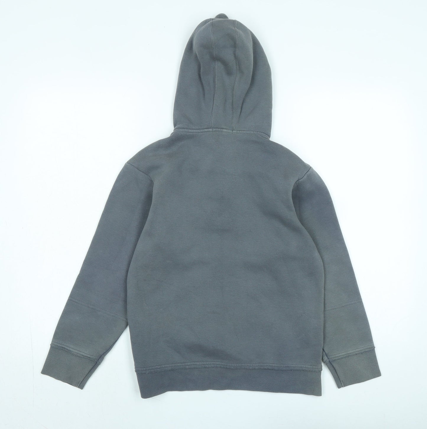 DECATHLON Boys Grey Cotton Pullover Hoodie Size 10-11 Years - Logo