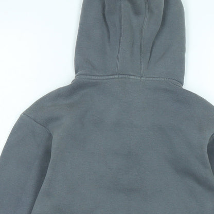 DECATHLON Boys Grey Cotton Pullover Hoodie Size 10-11 Years - Logo
