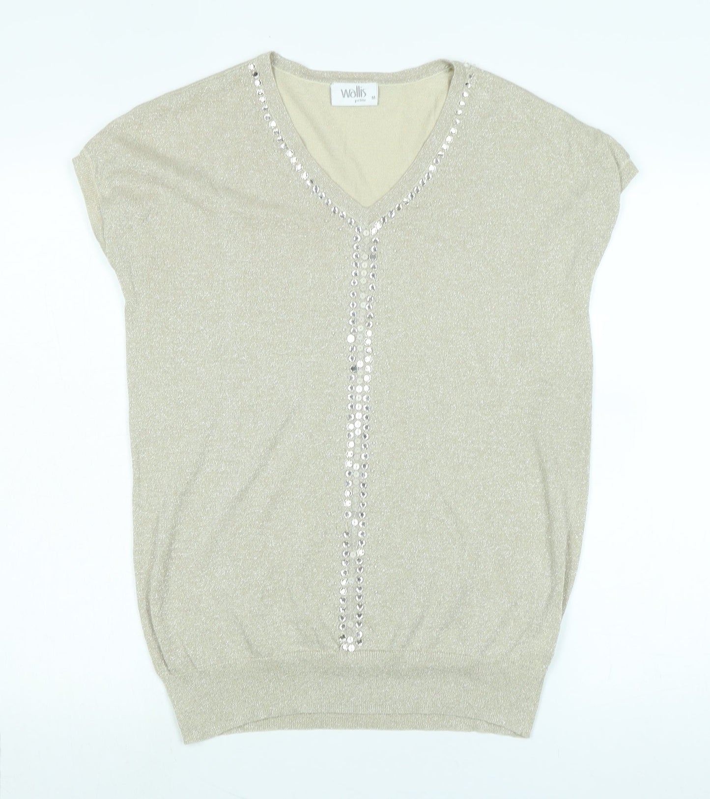 Womens UK Size M Wallis Gold Basic Tank