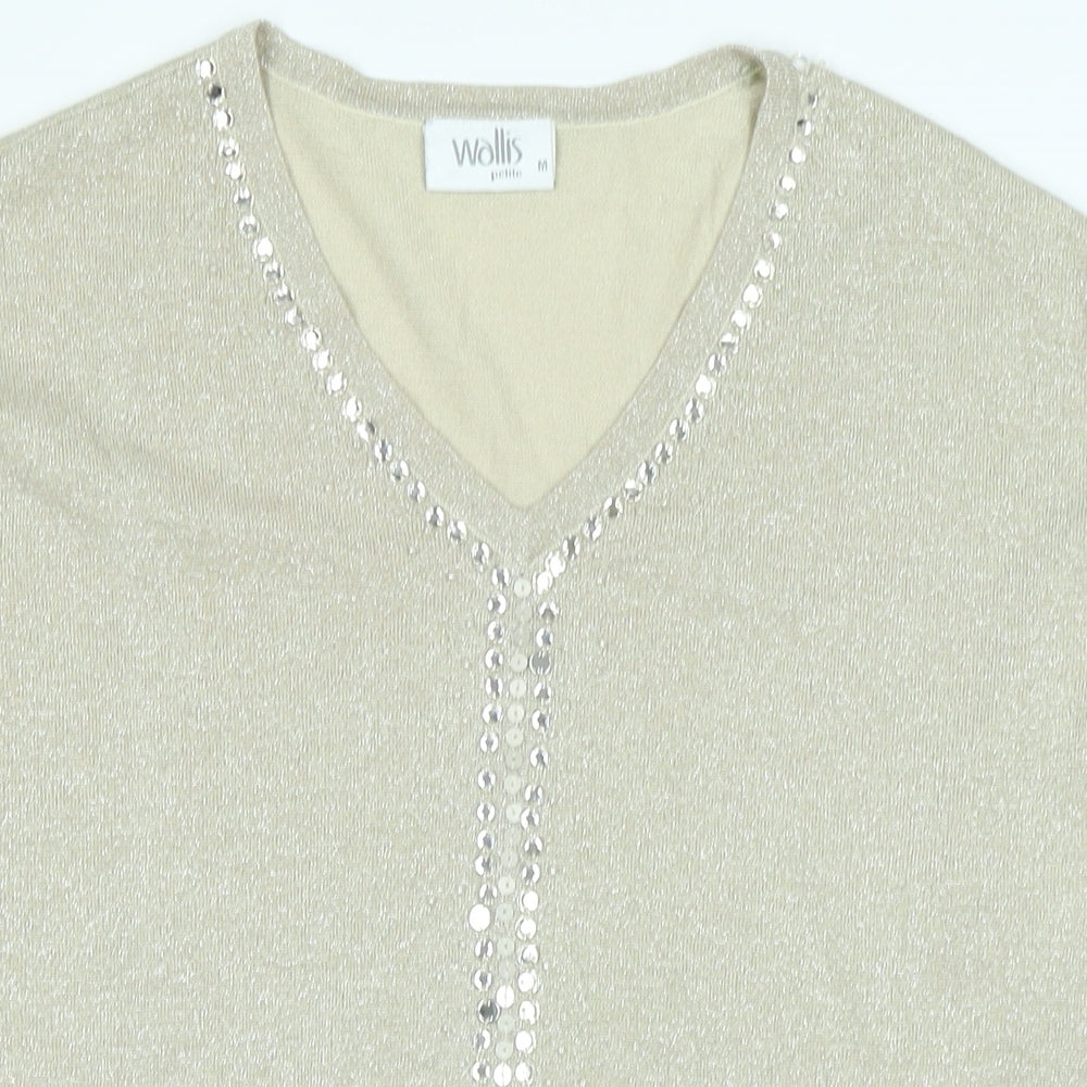 Womens UK Size M Wallis Gold Basic Tank