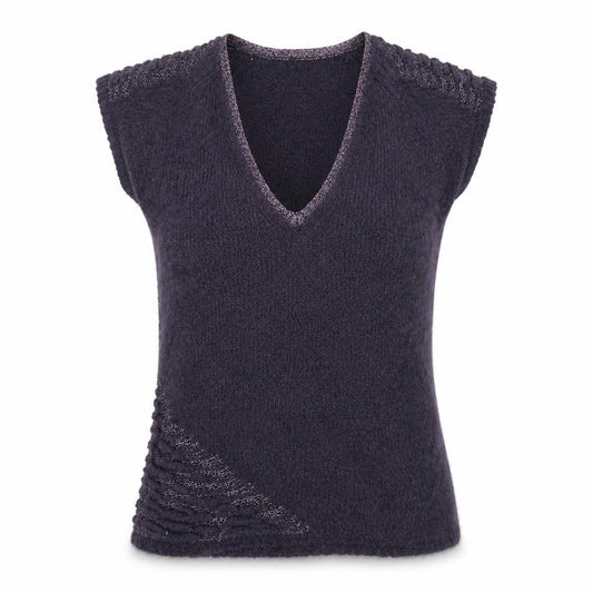 Womens UK Size M Stile Benetton Purple Vest Jumper