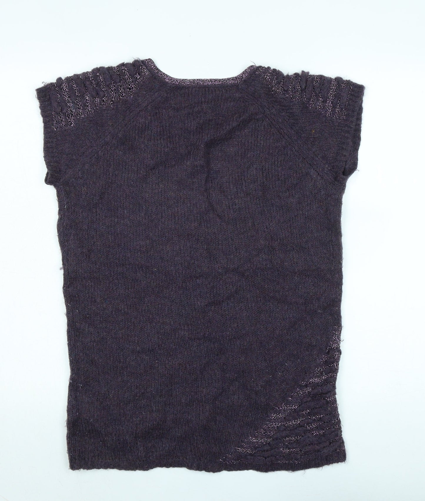 Womens UK Size M Stile Benetton Purple Vest Jumper