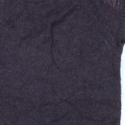 Womens UK Size M Stile Benetton Purple Vest Jumper