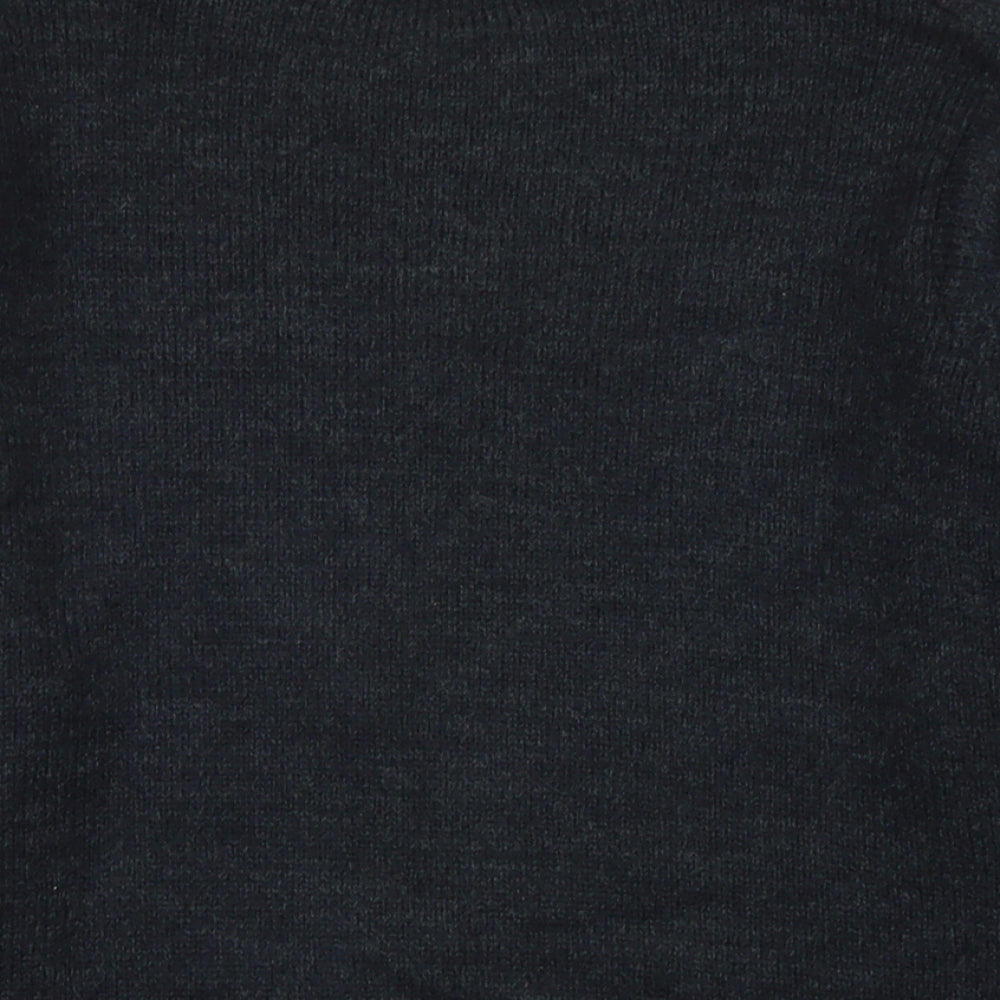 EWM Mens Grey Crew Neck Acrylic Pullover Jumper Size S Long Sleeve - Logo