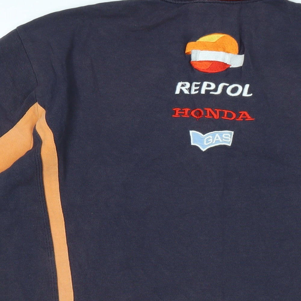 GAS Mens Blue Cotton Polo Size XL Collared - Logo