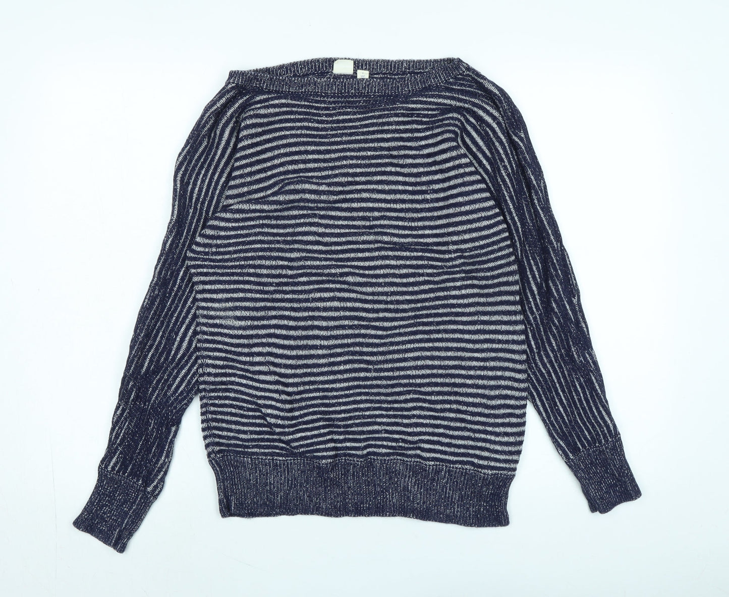 Gap Womens Blue Boat Neck Cotton Pullover Jumper Size 8 - Logo