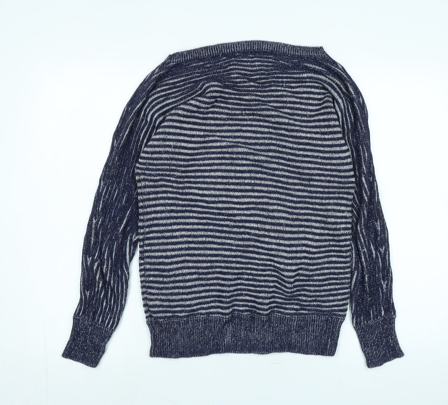 Gap Womens Blue Boat Neck Cotton Pullover Jumper Size 8 - Logo