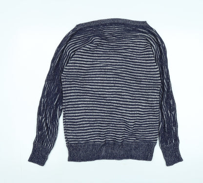 Gap Womens Blue Boat Neck Cotton Pullover Jumper Size 8 - Logo