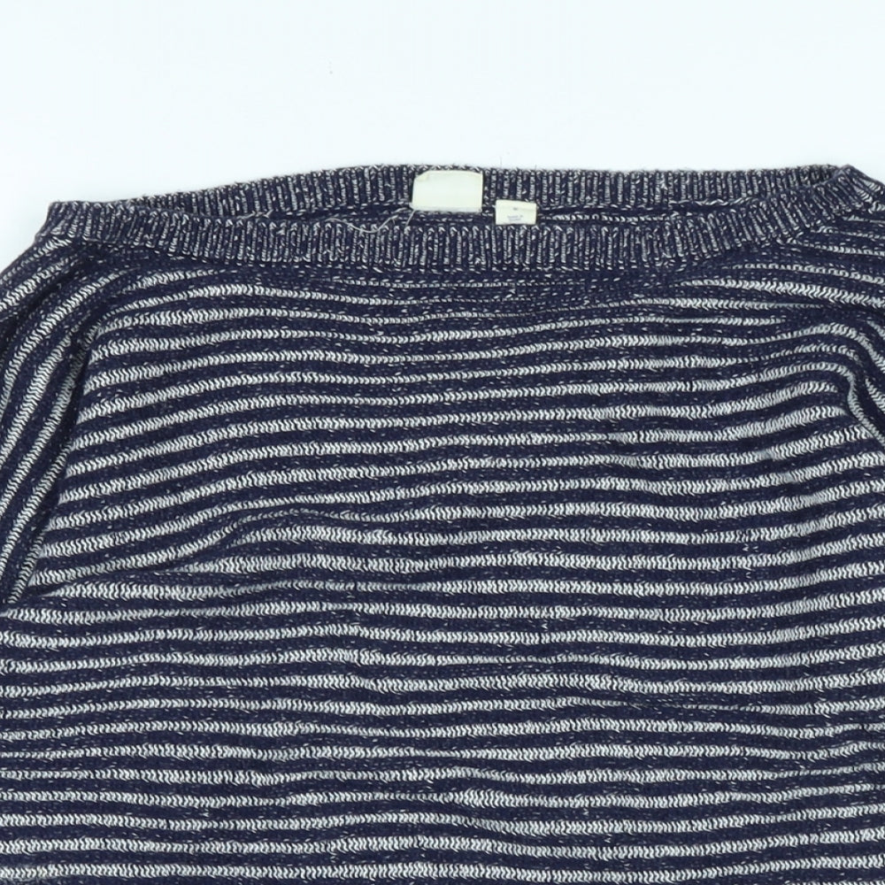 Gap Womens Blue Boat Neck Cotton Pullover Jumper Size 8 - Logo