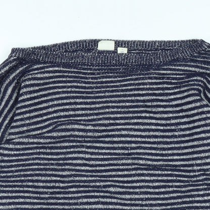 Gap Womens Blue Boat Neck Cotton Pullover Jumper Size 8 - Logo
