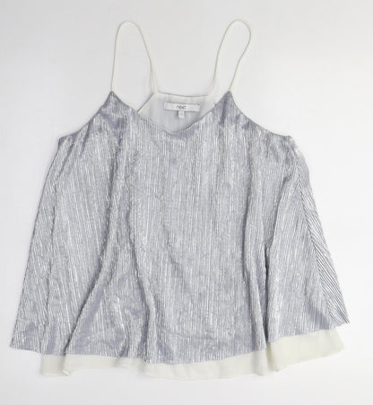 Womens UK Size 12 NEXT Silver Camisole Blouse