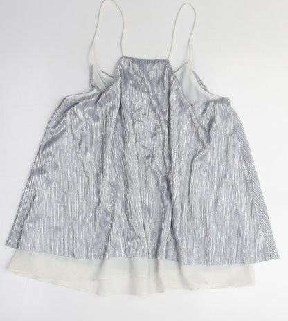 Womens UK Size 12 NEXT Silver Camisole Blouse