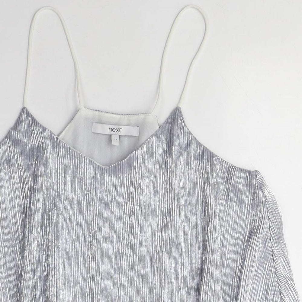 Womens UK Size 12 NEXT Silver Camisole Blouse