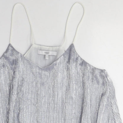 Womens UK Size 12 NEXT Silver Camisole Blouse