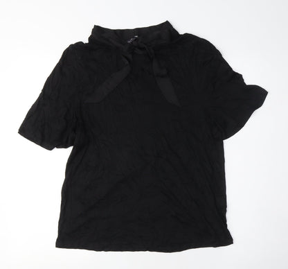 Womens UK Size 14 Marks and Spencer Black Basic T-Shirt
