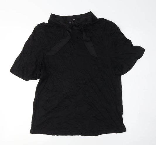Womens UK Size 14 Marks and Spencer Black Basic T-Shirt
