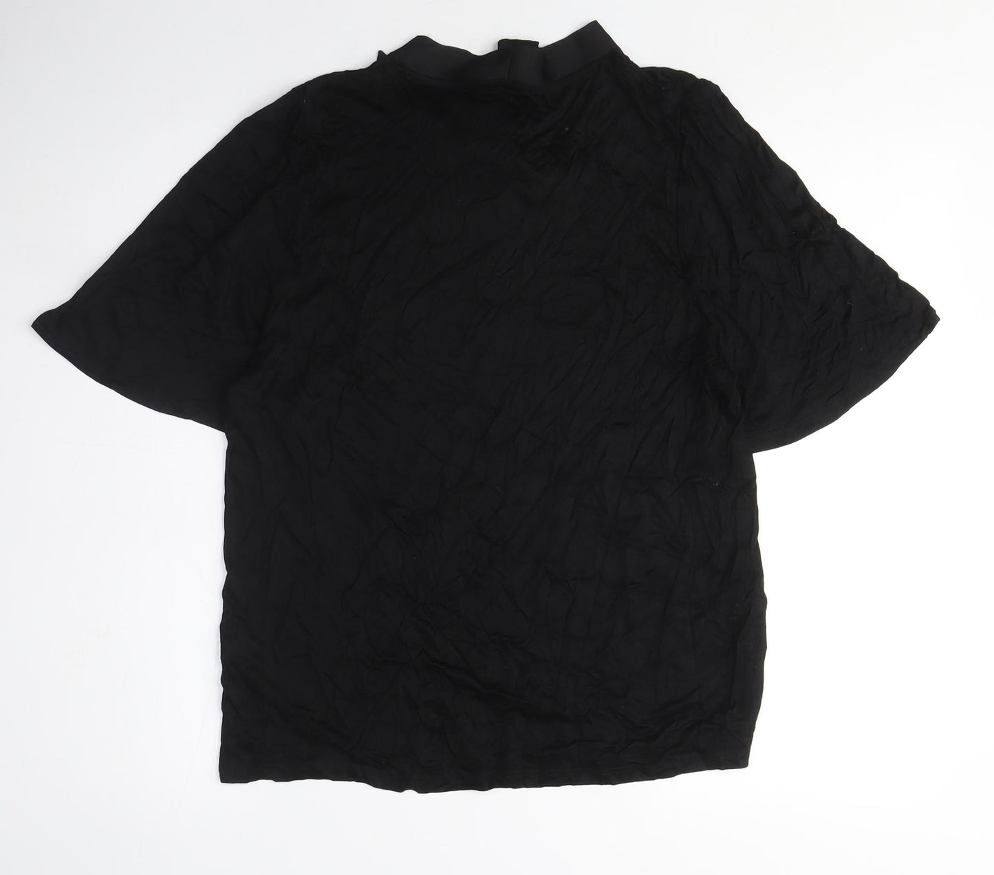 Womens UK Size 14 Marks and Spencer Black Basic T-Shirt