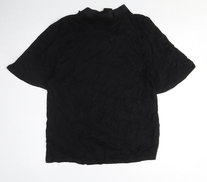 Womens UK Size 14 Marks and Spencer Black Basic T-Shirt