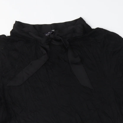 Womens UK Size 14 Marks and Spencer Black Basic T-Shirt