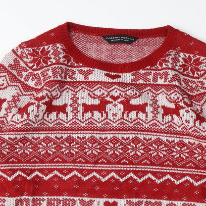 Womens UK Size 8 Dorothy Perkins Red Pullover Jumper