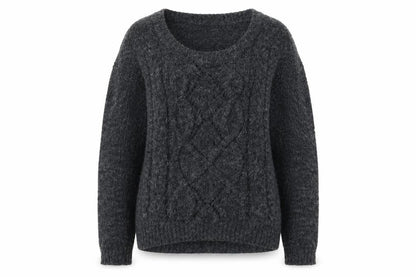 Womens UK Size S Derek Heart Grey Pullover Jumper