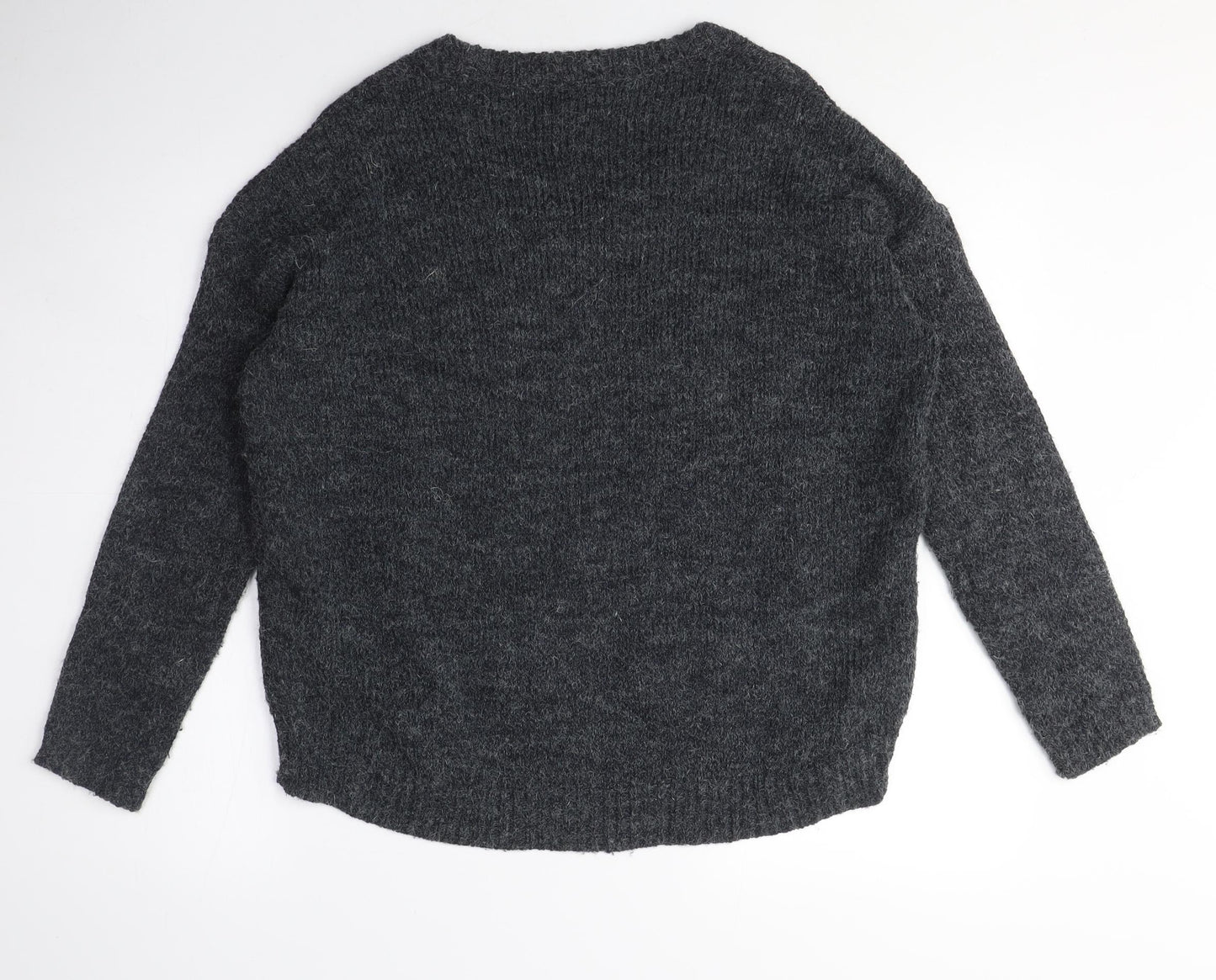 Womens UK Size S Derek Heart Grey Pullover Jumper
