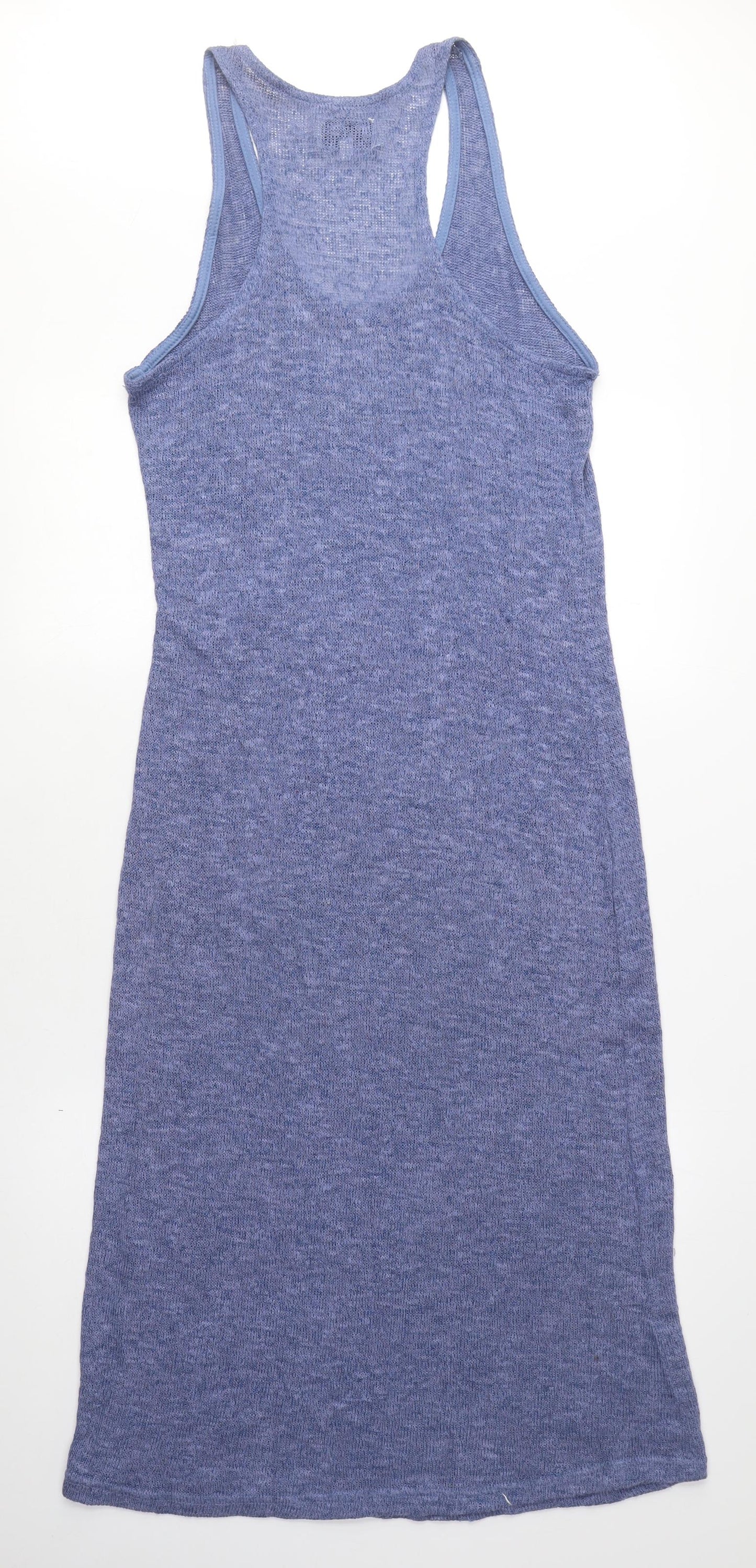 Miss Fiori Womens Blue Acrylic Bodycon Size 14 Scoop Neck