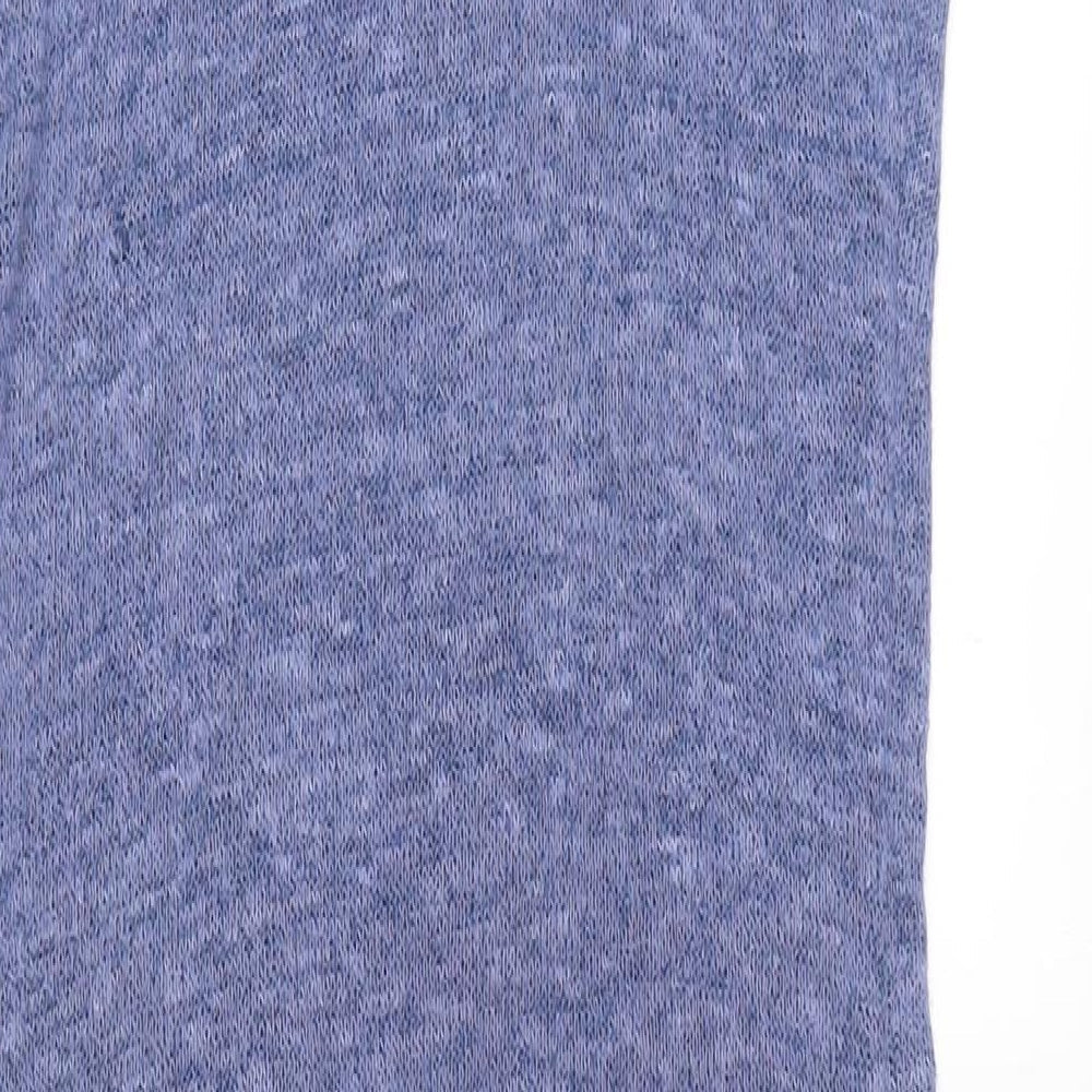 Miss Fiori Womens Blue Acrylic Bodycon Size 14 Scoop Neck