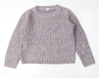NEXT Girls Pink Crew Neck Nylon Pullover Jumper Size 11 Years - Sparkle