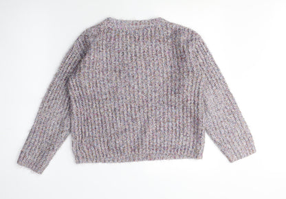 NEXT Girls Pink Crew Neck Nylon Pullover Jumper Size 11 Years - Sparkle