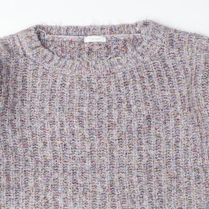NEXT Girls Pink Crew Neck Nylon Pullover Jumper Size 11 Years - Sparkle