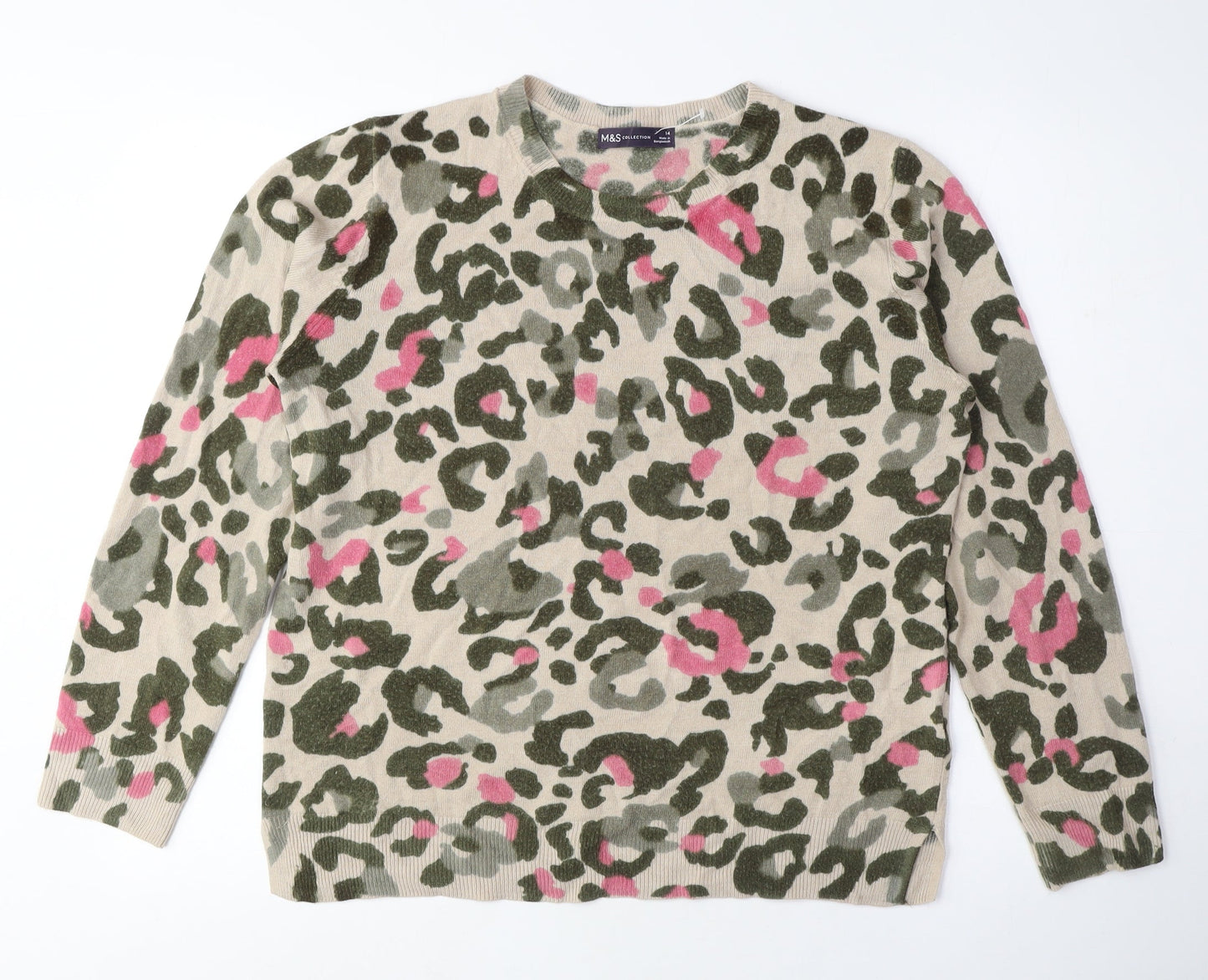 Womens UK Size 14 Marks and Spencer Multicoloured Pullover Jumper