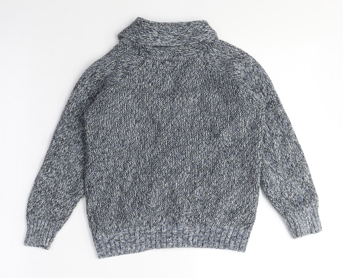 Autograph Boys Blue V-Neck Cotton Cardigan Jumper Size 6-7 Years Zip