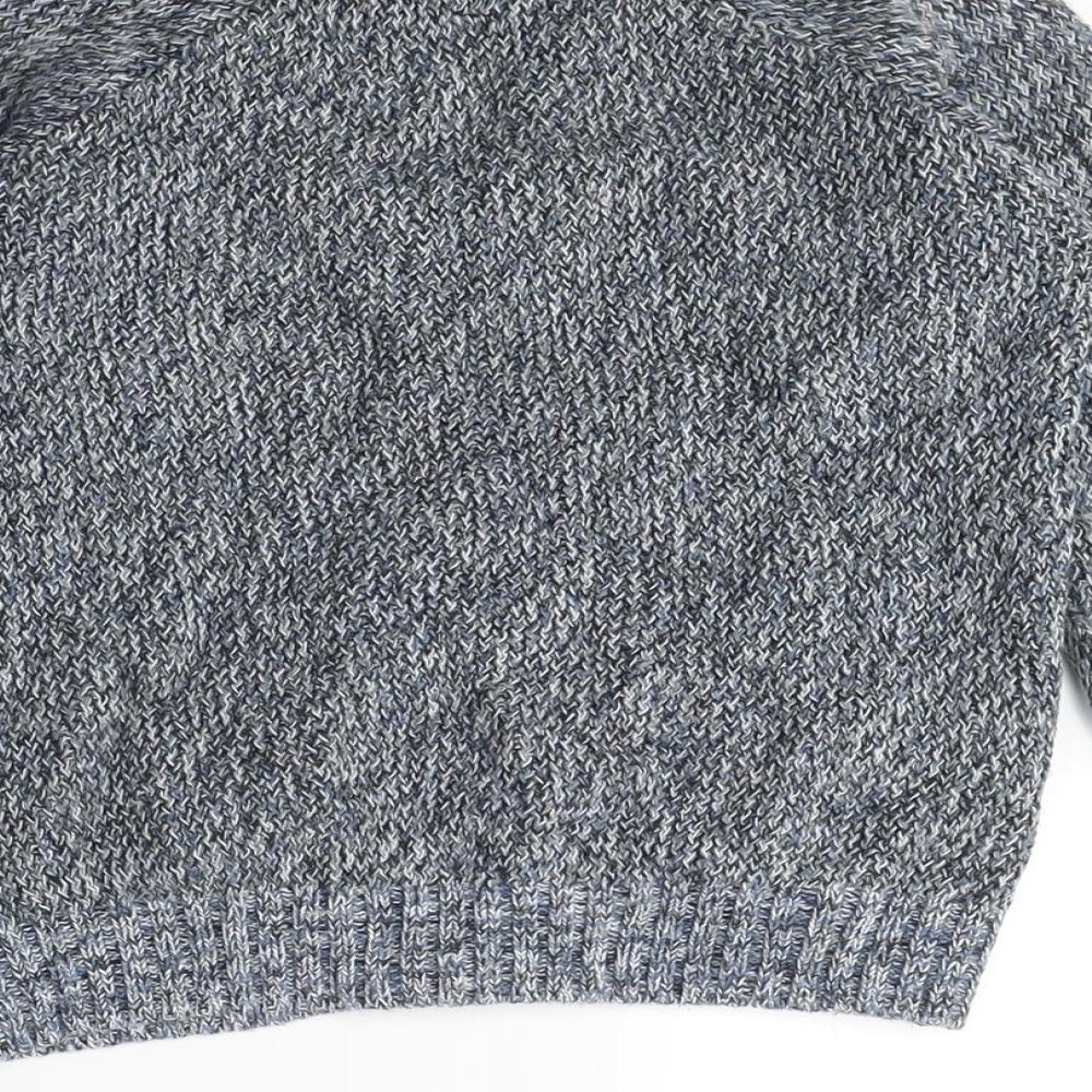 Autograph Boys Blue V-Neck Cotton Cardigan Jumper Size 6-7 Years Zip