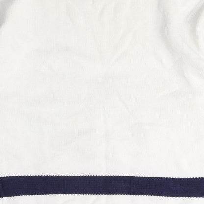 Commedeux Artistes Womens White Crew Neck Cotton Pullover Jumper Size M - Boat, Vintage