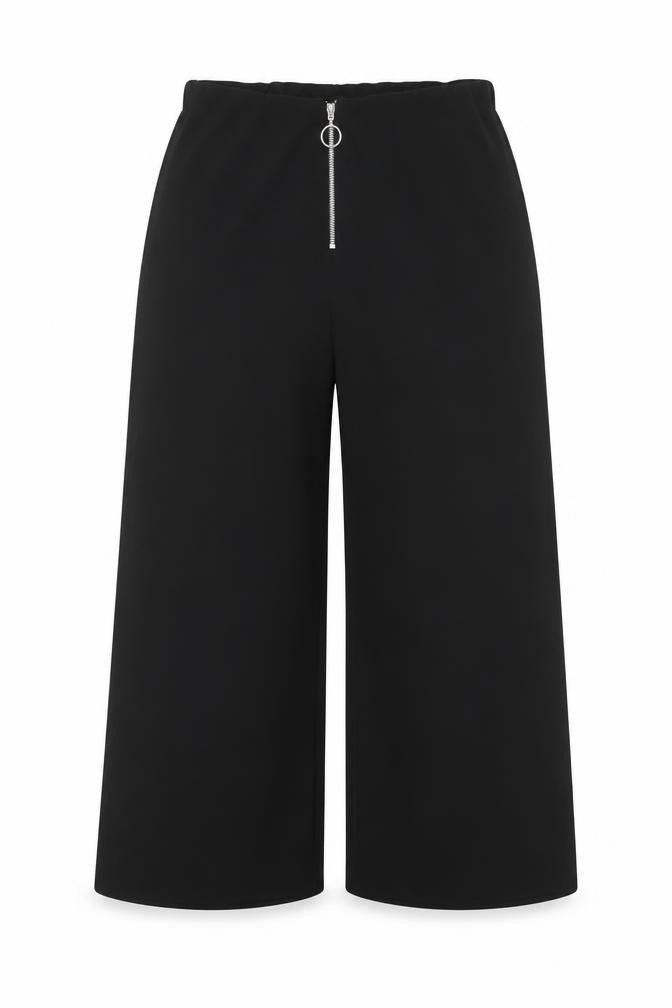 Womens UK Size 8 New Look Regular Fit Capri Black Trousers