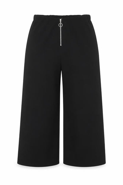 Womens UK Size 8 New Look Regular Fit Capri Black Trousers