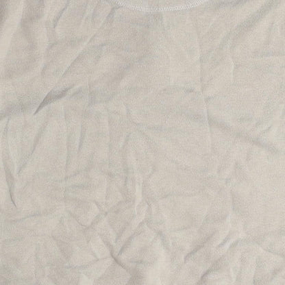 Burton Mens Beige V-Neck Striped Cotton Pullover Jumper Size M Long Sleeve - Double Layer