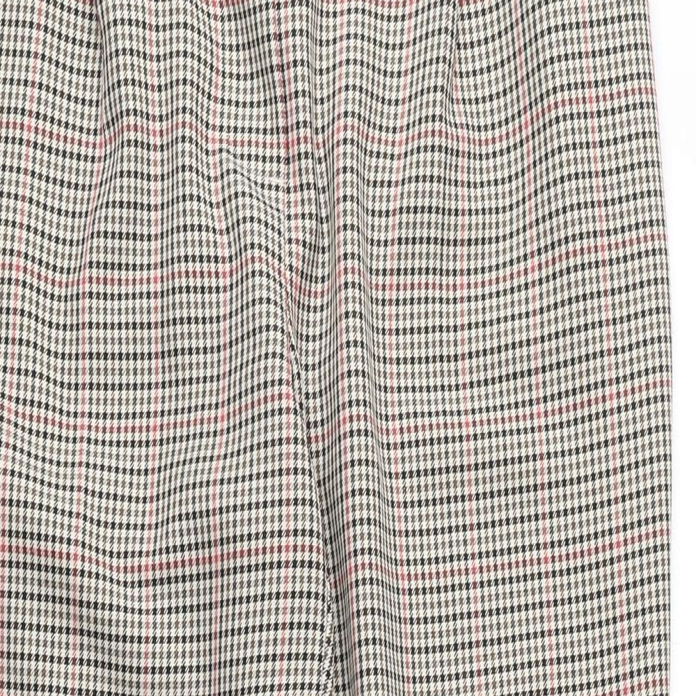 New Look Womens Beige Polyester Trousers Size 14 L27 in Regular Button