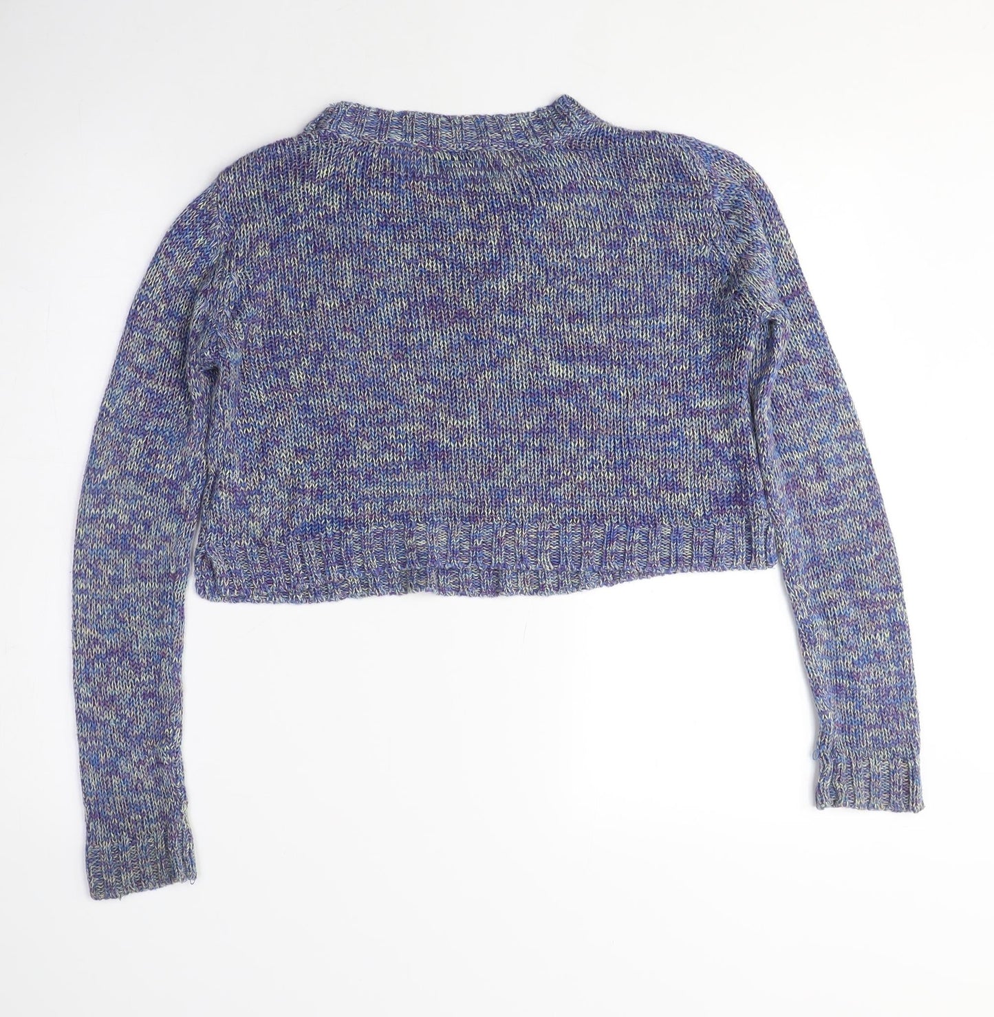 New Look Girls Blue Crew Neck Acrylic Pullover Jumper Size 12-13 Years - Cropped
