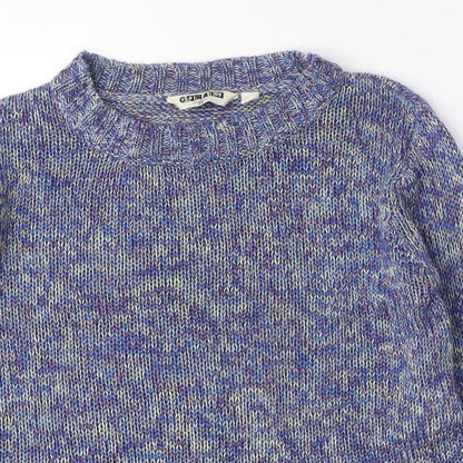 New Look Girls Blue Crew Neck Acrylic Pullover Jumper Size 12-13 Years - Cropped