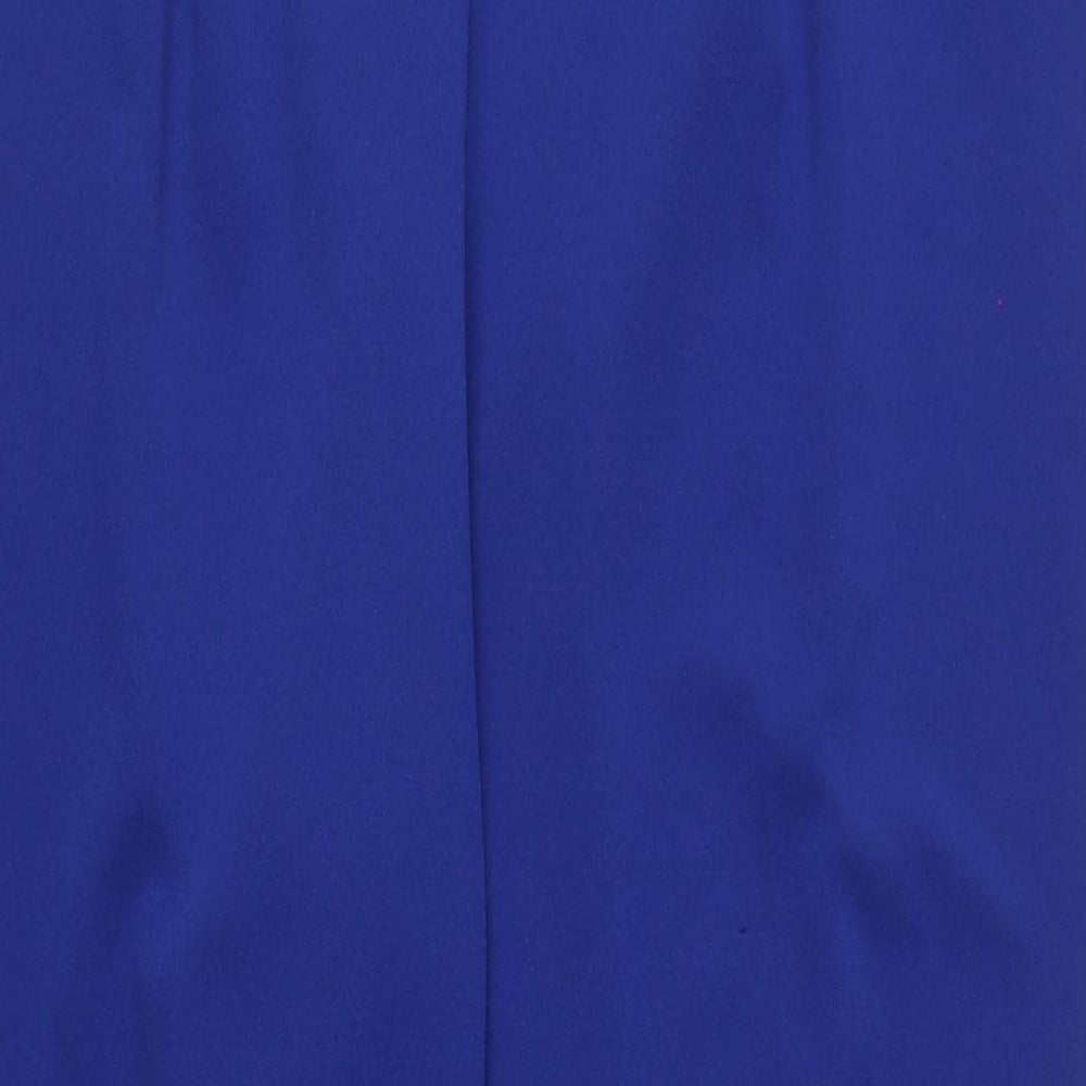 Edit Womens Blue Polyester Carrot Trousers Size 20 L29 in Regular - Elasticated Waist